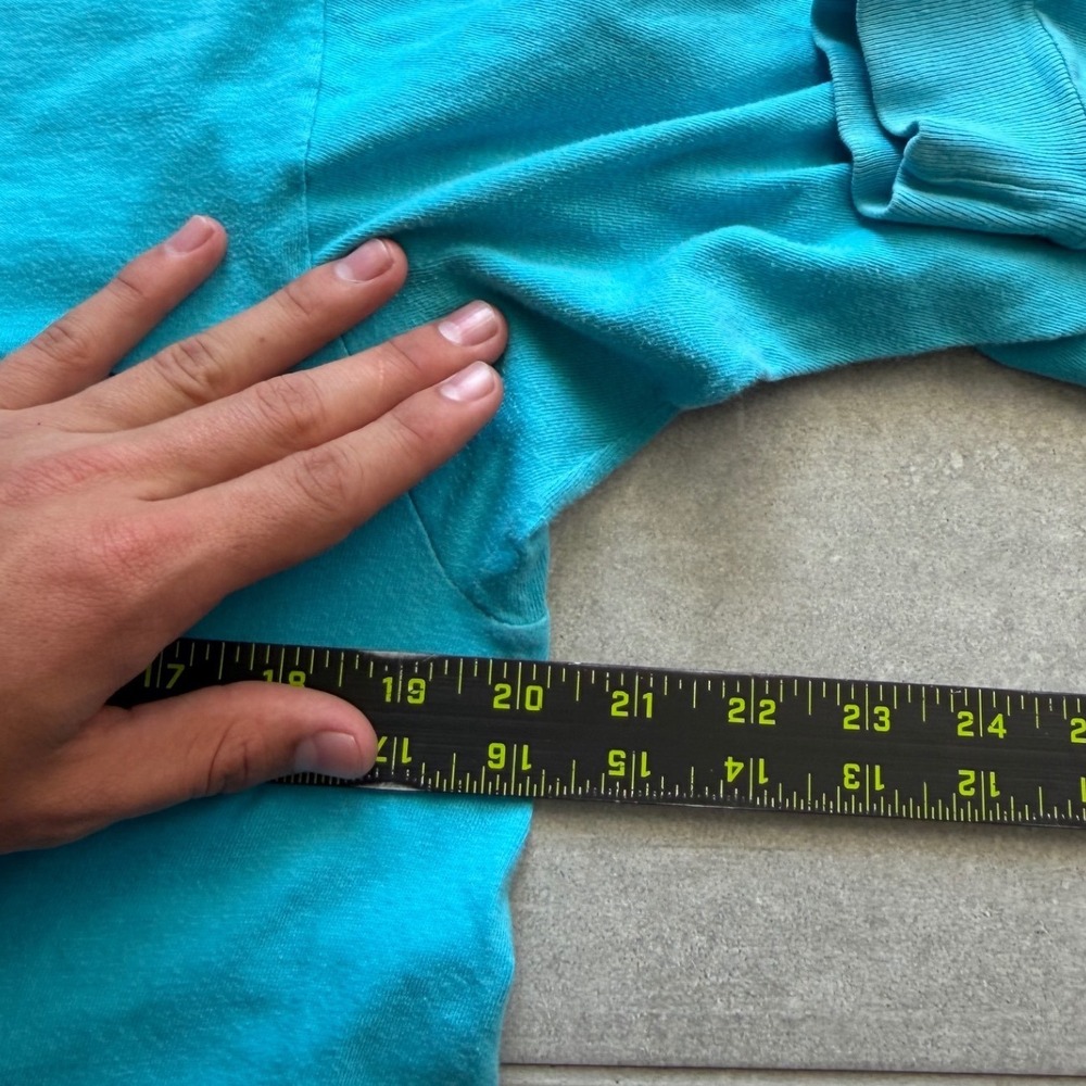 Vintage 90s Ocean Pacific Long Sleeve Graphic T-Shirt Blue Mens Fits Like Medium - Picture 4 of 7